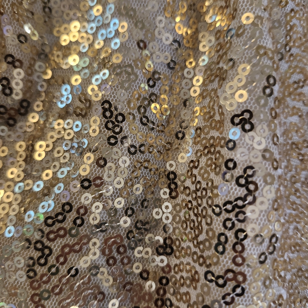 Gold Sequin Party Dress - Picture 3 of 4